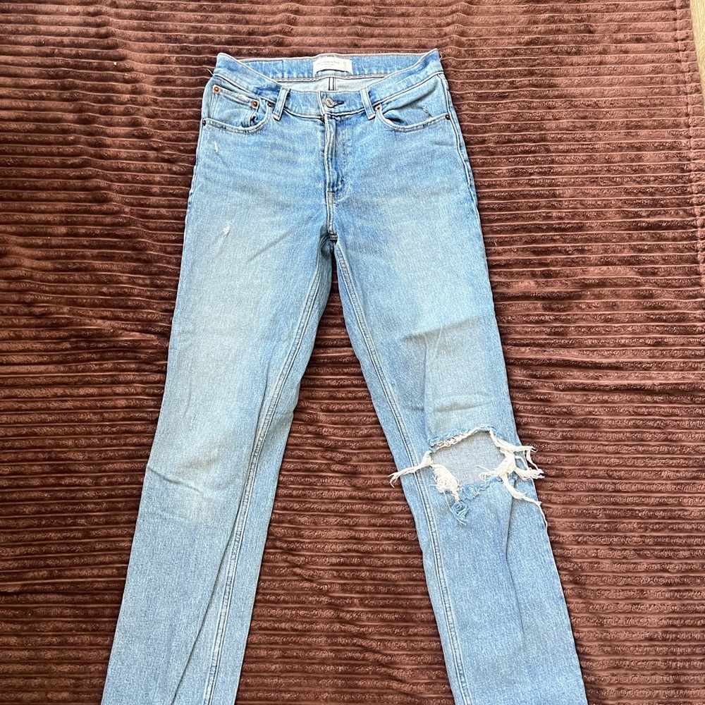 Classic Blue Distressed Women's Jeans